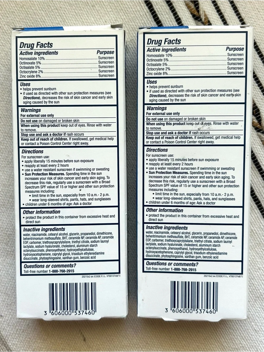 CeraVe AM Facial Moisturizing Lotion SPF 30 3 oz 2-Pack Exp 10/27 NEW